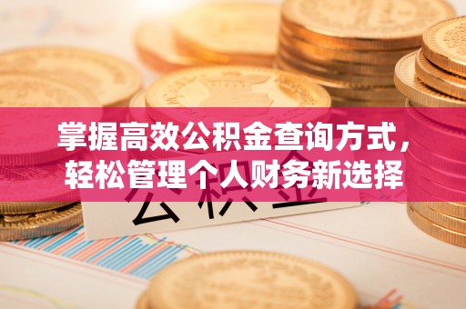 鄞州掌握高效公积金查询方式，轻松管理个人财务新选择